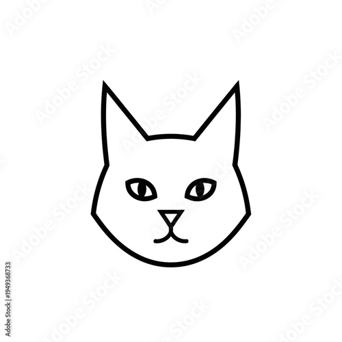Simple line drawing of a cat.