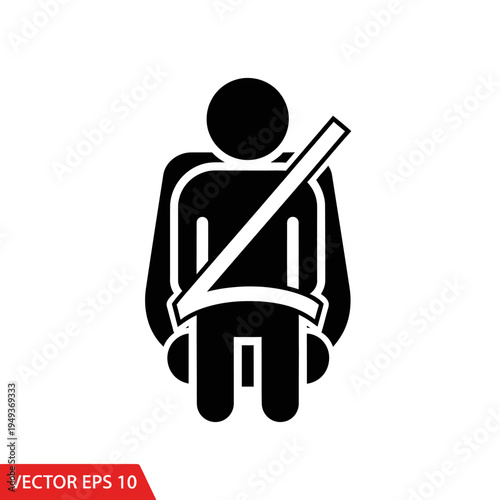Person Wearing a Seat Belt Safely.