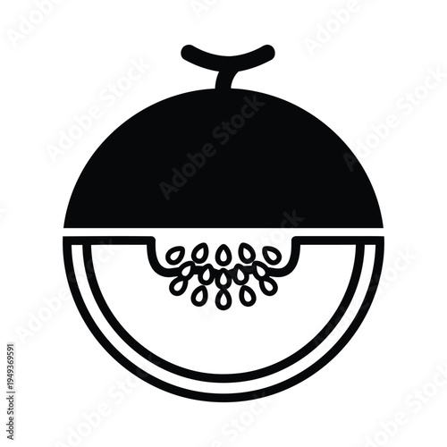 Black cloche server with food underneath