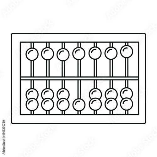 Abacus illustration for education and calculation