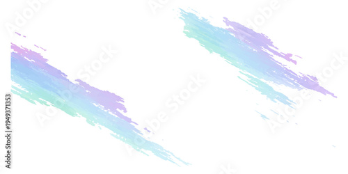 Abstract colorful watercolor background featuring artistic brush strokes and ink splatters on a grunge paper texture with vibrant rainbow paint stains and blue design shapes