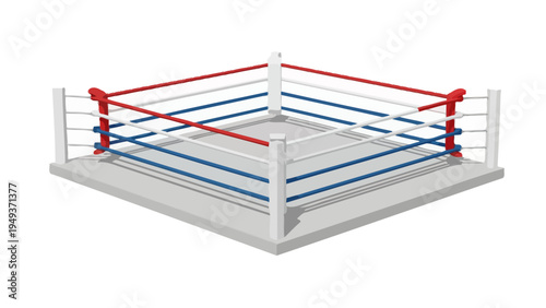 Empty Boxing Ring Illustration.