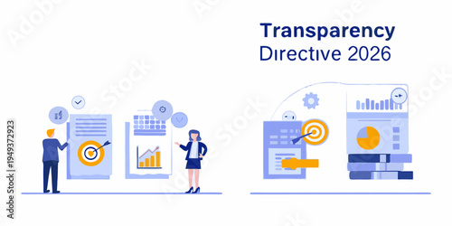 Illustrative scene depicting data analysis and the transparency directive of 2026