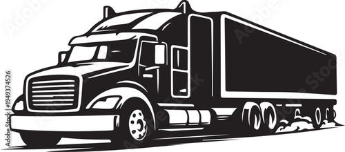Semi Truck SVG, Truck tractor trailer 18 wheeler Silhouettes
