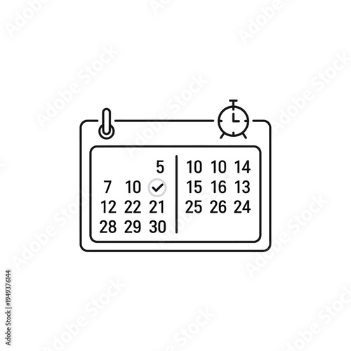 Calendar with checked date page.
