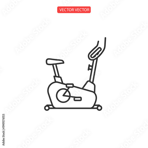 Stationary exercise bike for fitness.