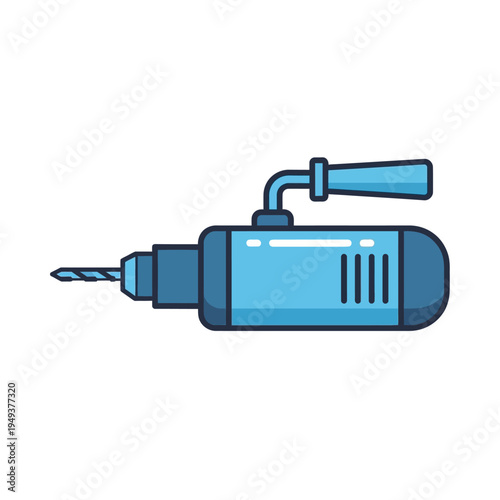 Blue handheld electric drill machine.