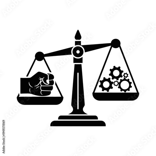 Balance of Labor and Technology: A Visual Representation of Labor vs Industry and Innovation.