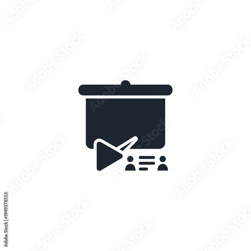 Presentation to a group of people.