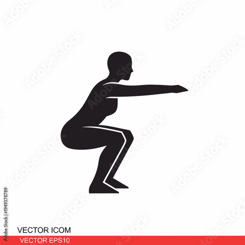 Person doing squat exercise motion.