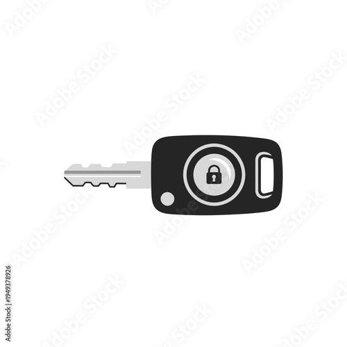 Black key with lock symbol.