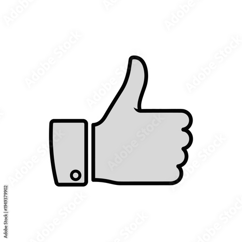 Thumb up hand sign icon symbol.