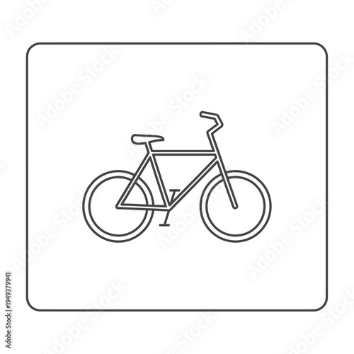Simple bicycle line drawing illustration.