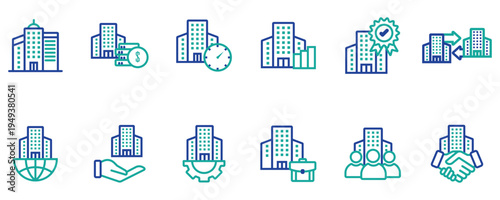Urban Development and Building Management Icons