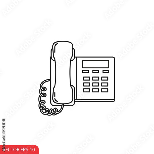 Landline Telephone Device Office Communication.