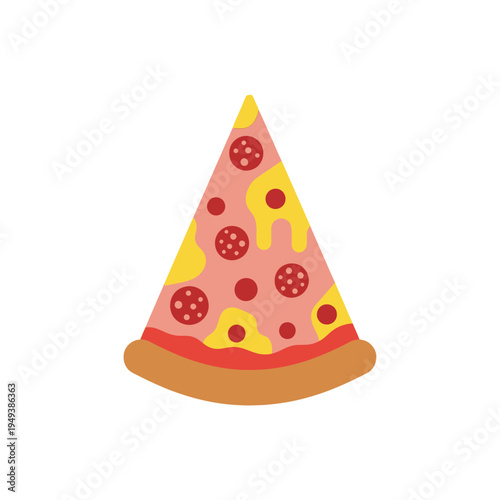 Slice of pepperoni pizza.