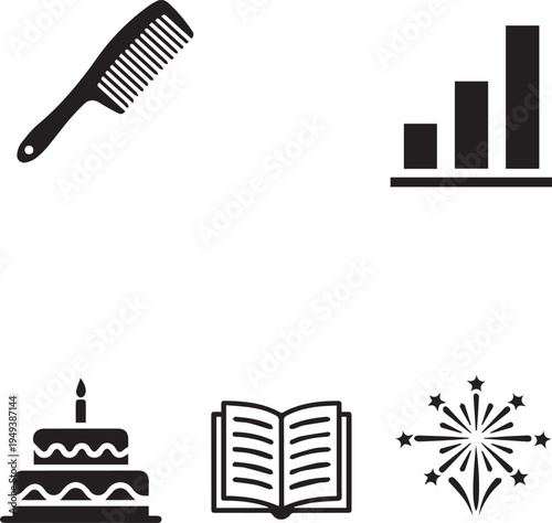 Collection of icons representing various aspects of life