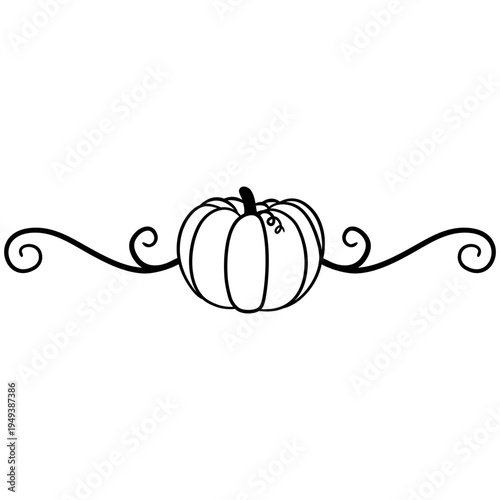 Pumpkin Swirl Border