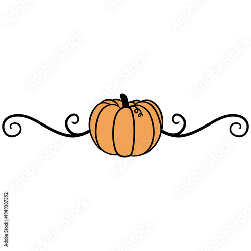 Pumpkin Swirl Border