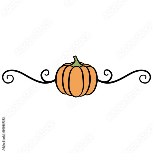 Pumpkin Swirl Border