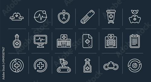 Medical icons healthcare symbols and graphics