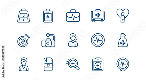 Medical icons healthcare symbols set