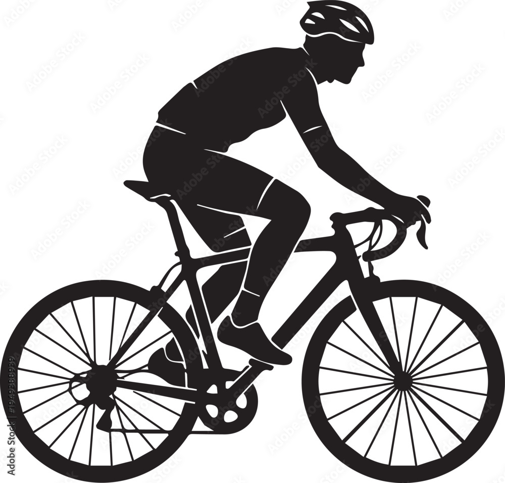 Obraz premium man riding bicycle