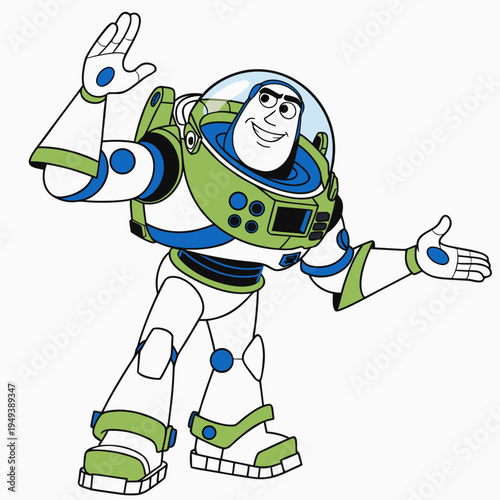 funny cartoon robot vector