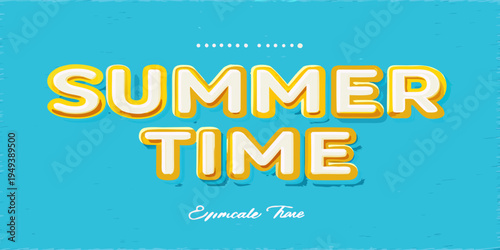 Bright summer time typography with a retro playful aesthetic design