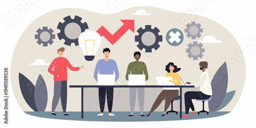 Team collaboration generates innovative ideas and positive problem solving