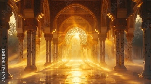 Eid Mubarak Islamic Architecture Arches Islamic Background Concept For Eid And Ramadan