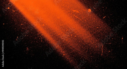  Orange Spray Paint Splatter on Black Background Texture
