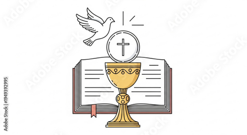 Sacred Christian Symbols: Holy Spirit, Eucharist, and Scripture