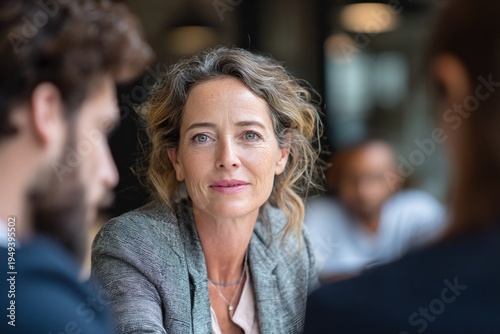 middle-aged group, with work meeting