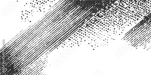 Abstract Pattern Composition: A stark black and grayscale composition of linear and textured elements intertwines to create depth and visual intrigue. 