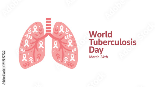 Tuberculosis Awareness and Lung Health Medical Concept, World Tuberculosis Day, World Health Day, World Lung Day