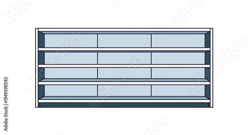 Modern Refrigerator with Glass Shelves and Doors.