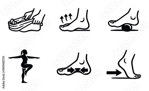 Feet performing stretching exercises and rolling therapy at home