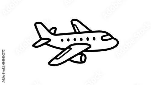 Simple Airplane Icon for Travel and Transportation Concepts