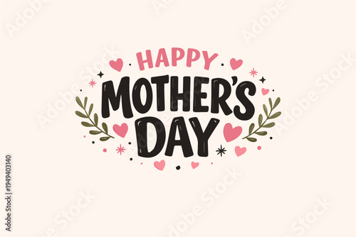 Cheerful Decorative Mother’s Day Graphic
