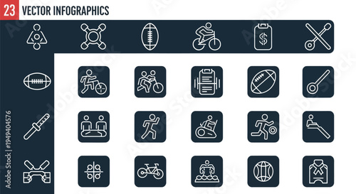 Vector infographics sports activities fitness