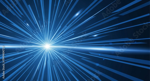 Bright Blue Light Streaks Radiating from Center.