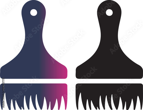 Paint Brush Silhouette Icon for Home Renovation and Artistic Tools Design