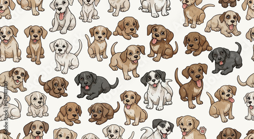 Adorable Puppy Collage: A Diverse Collection of Cute Dog Breeds