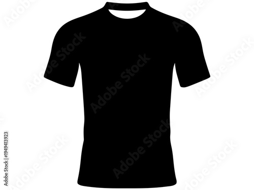 Ein neutrales Sporttrikot ohne Nummer oder Schrift in klarer Frontansicht. Minimalistisches Motiv für Teamsport oder personalisierbare Gravuren.KI Generiert