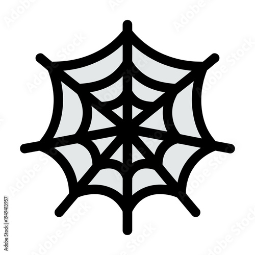 Vector of a spider web with symmetrical design