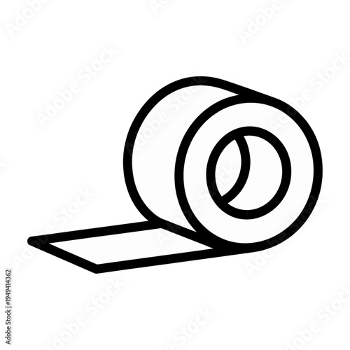 Vector of a rolled up yoga mat