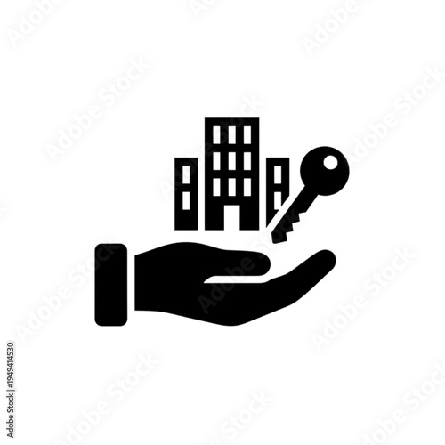 Modern icon symbolizing comprehensive real estate solutions, property acquisition, and residential management expertise in housing