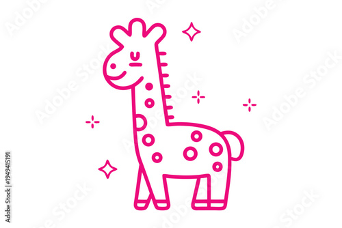 Whimsical fluffy cloud with gentle eyes, simple line art cartoon illustration for dreams and imagination