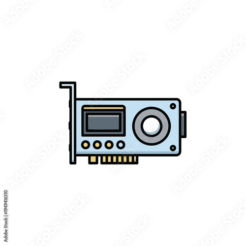 Graphics Card Icon vector illustration
